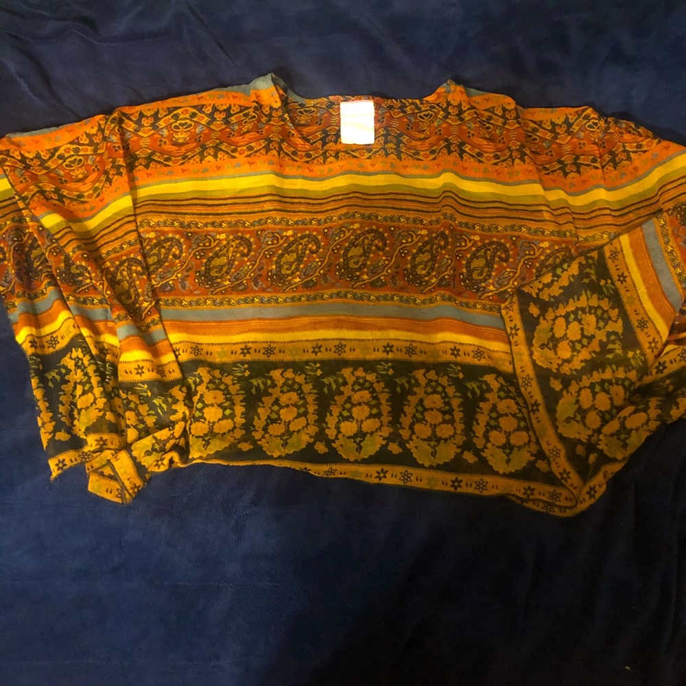 Vintage Print Crop Top